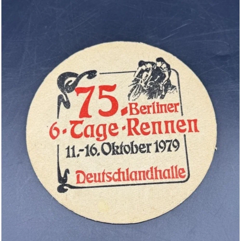 Vintage German Beer Coaster Schultheiss Berlin 1979 Deutschlandhalle